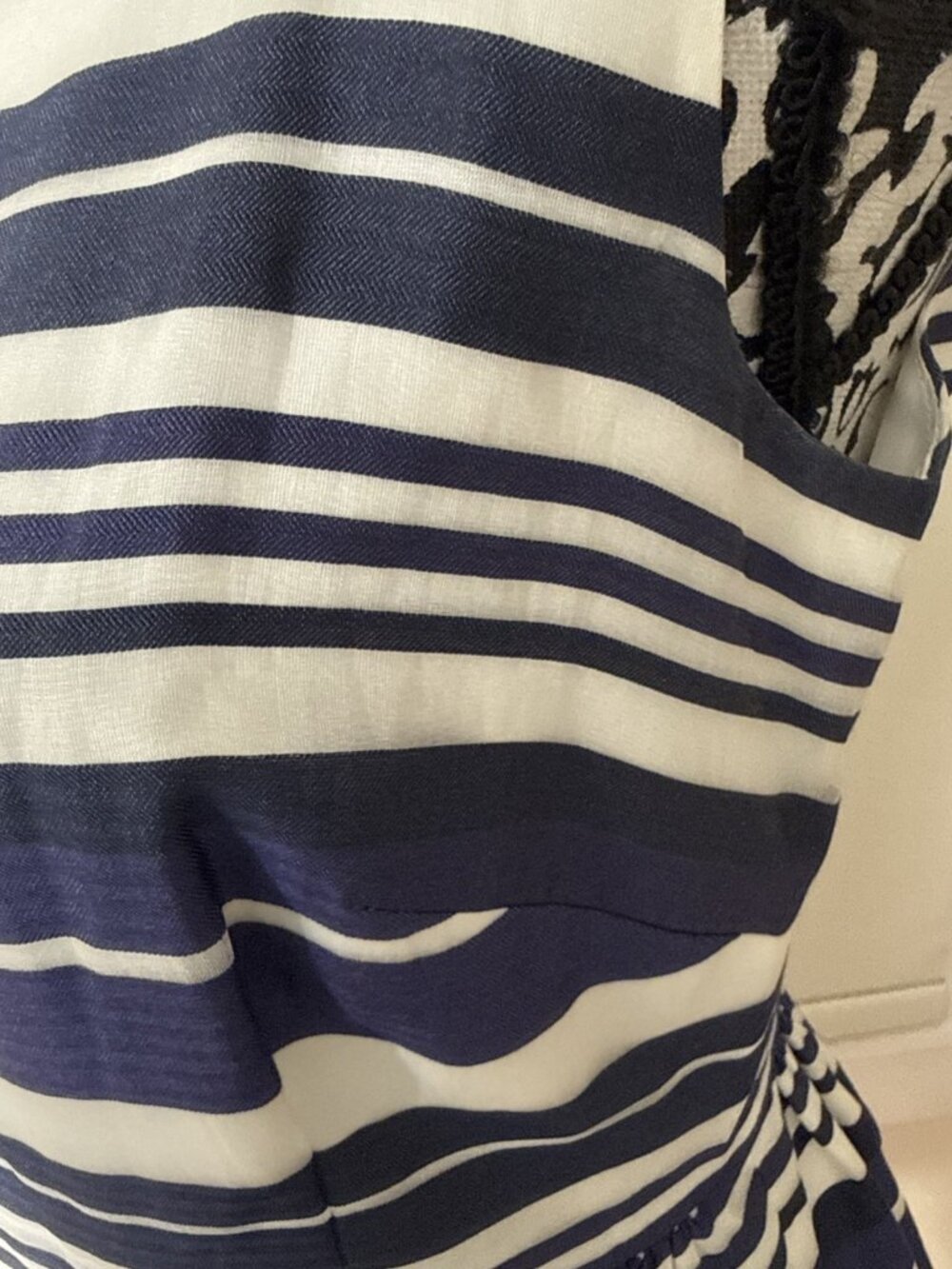 Lilly Pulitzer Dress Women's 4 Blue 100% Silk Sleeveless Striped Sleeveless - Picture 4 of 15